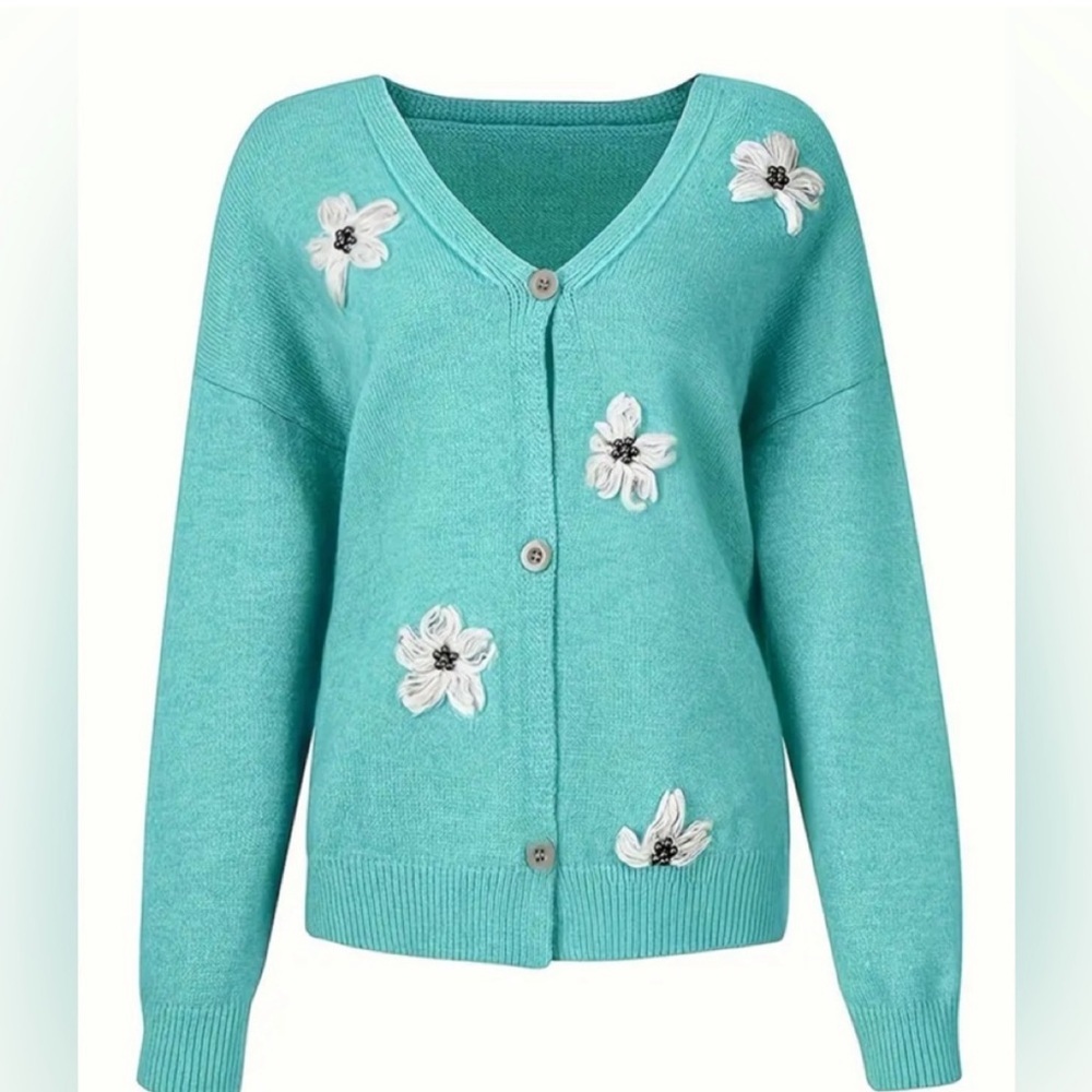 08. Long Sleeve Cardigan Knit Sweater Cardigan Cable Sleeve Soft Knit Cardigan - Picture 14 of 15